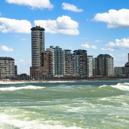 Gezellige zeeuwse stad Vlissingen aan de kust